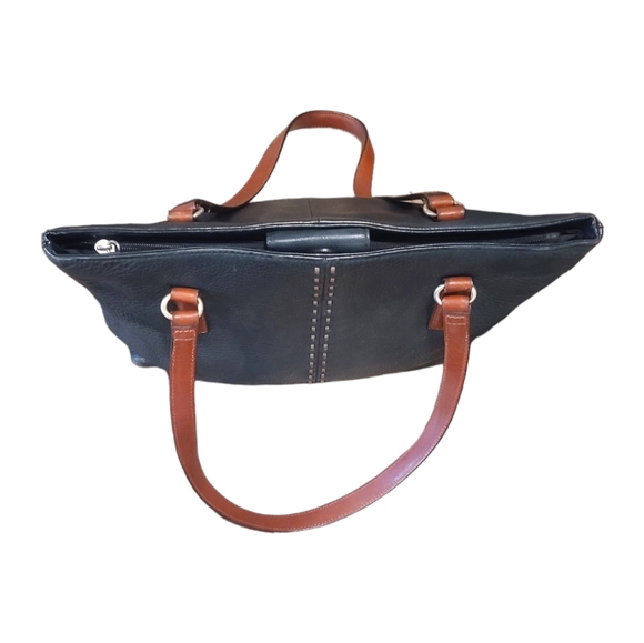 Fossil Leather Hand Bag with Stitch Detail - Picture 9 of 16